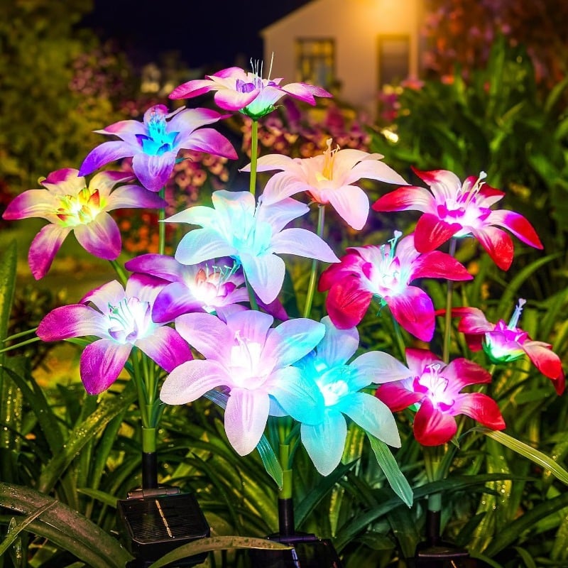 ๐ Solar-Powered Blooming Lily Flowers Lights