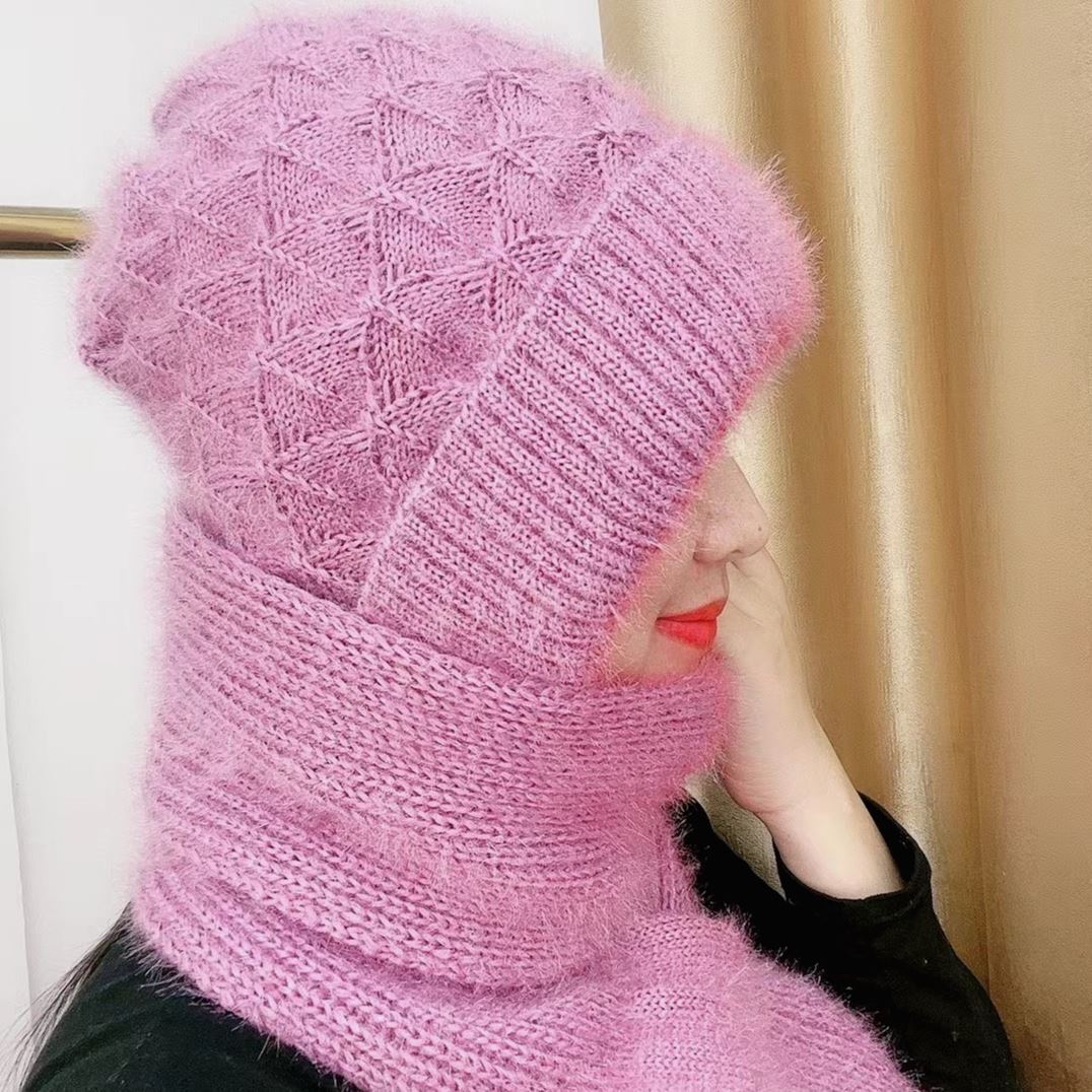 All-in-One Knit Hat & Scarf