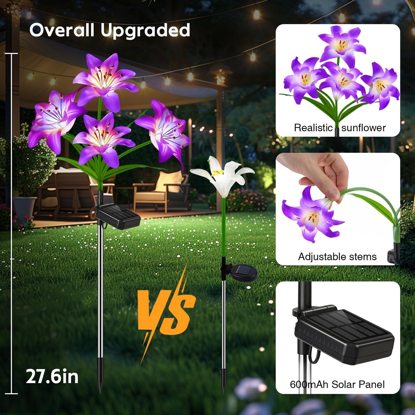 ๐ Solar-Powered Blooming Lily Flowers Lights