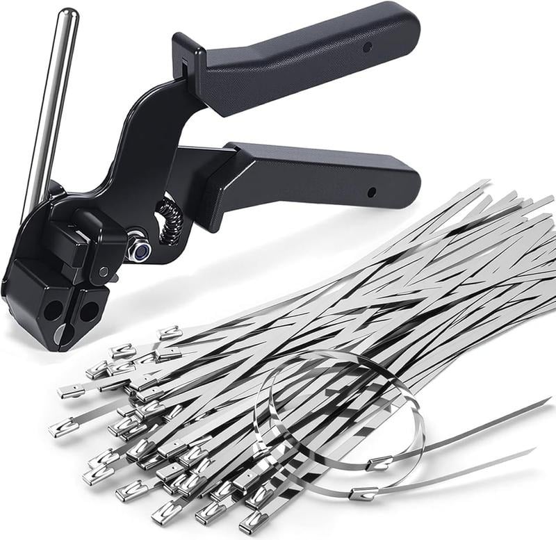🔥 304 Stainless Steel Zip Tie Kit | 4X Stronger Than Plastic | 42% OFF Pro Tool!