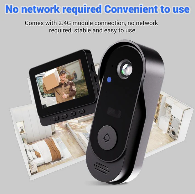 🔥Wireless Video doorbell with Monitor & Camera