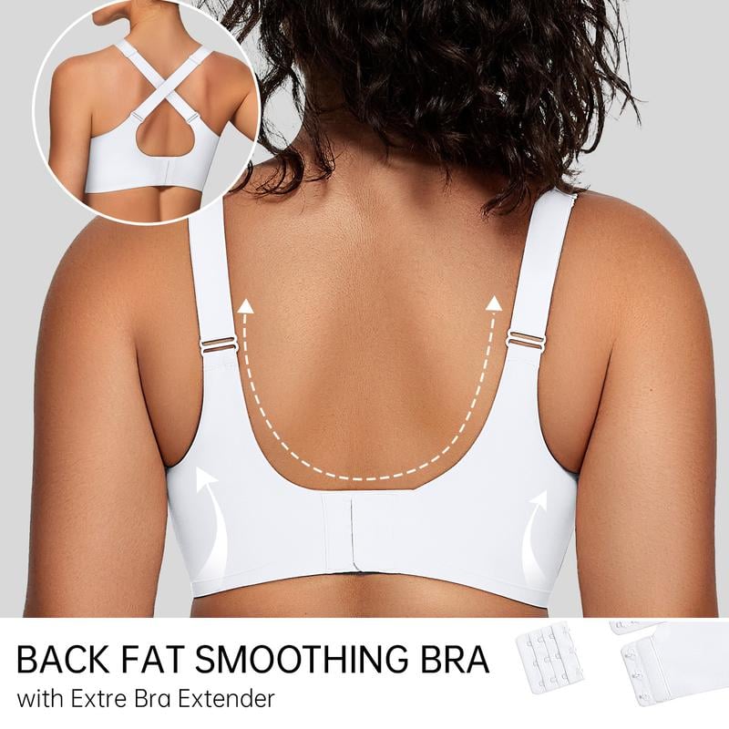 š Women Wireless V Neck Crossover Mesh Bra