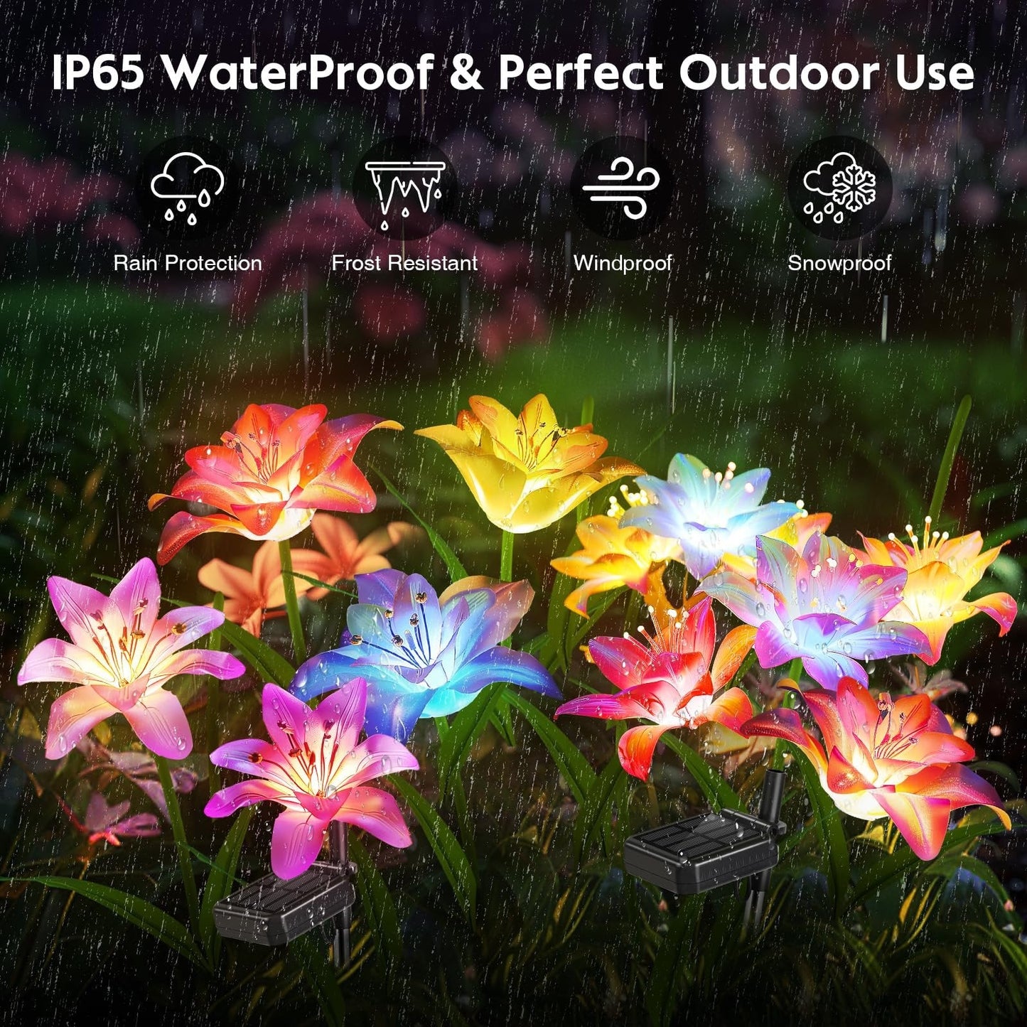 ๐ Solar-Powered Blooming Lily Flowers Lights