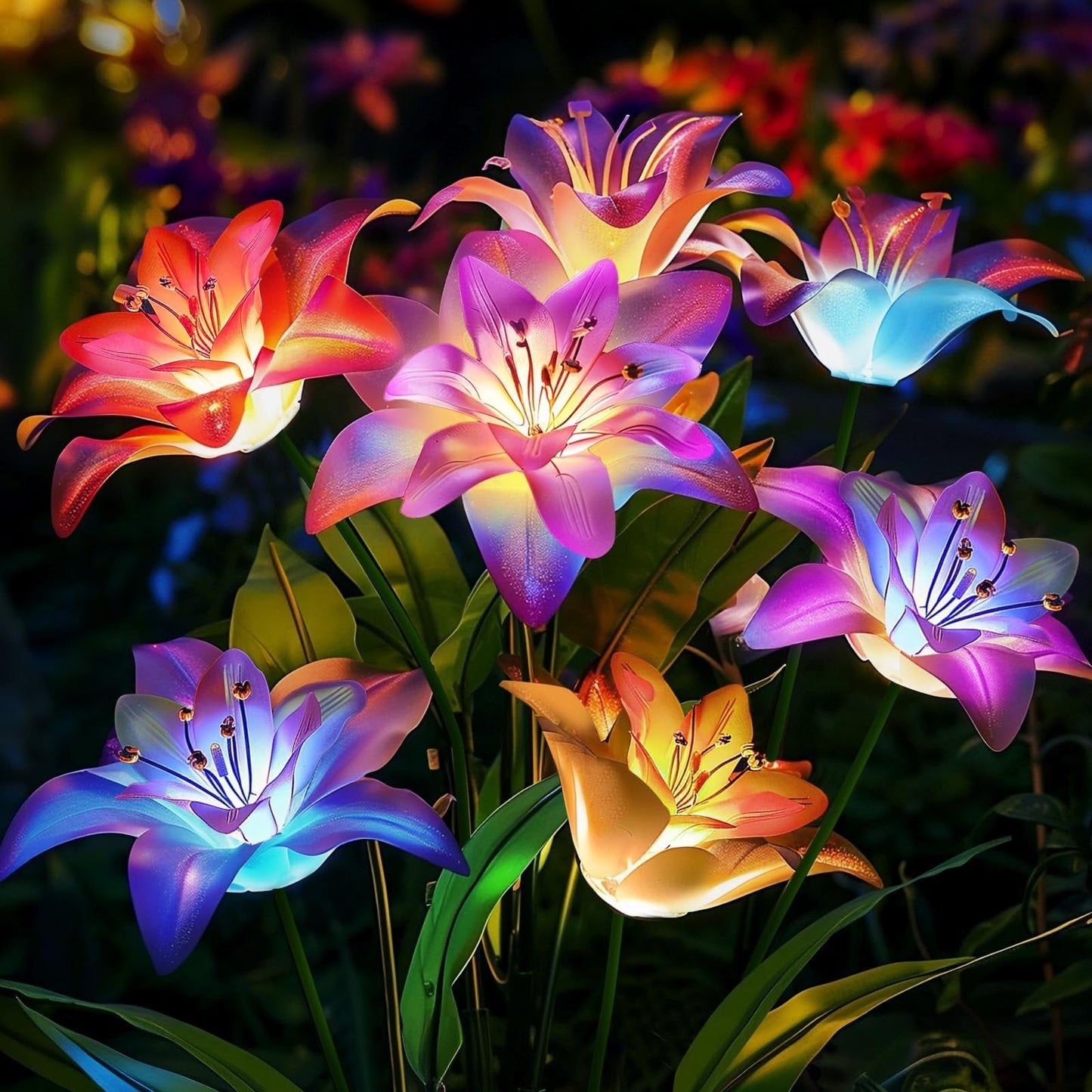 ๐ Solar-Powered Blooming Lily Flowers Lights