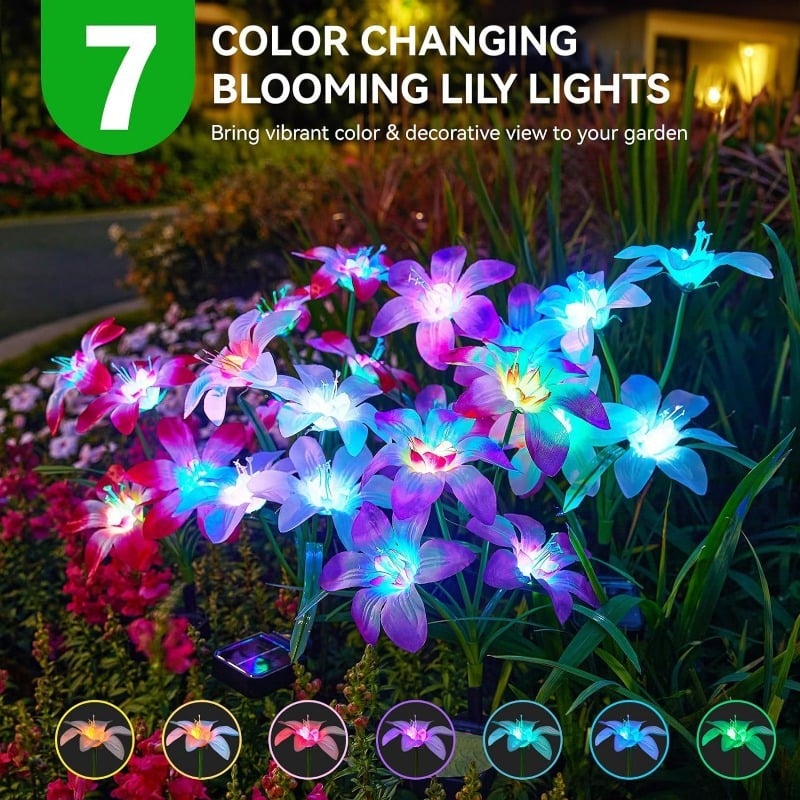 ๐ Solar-Powered Blooming Lily Flowers Lights