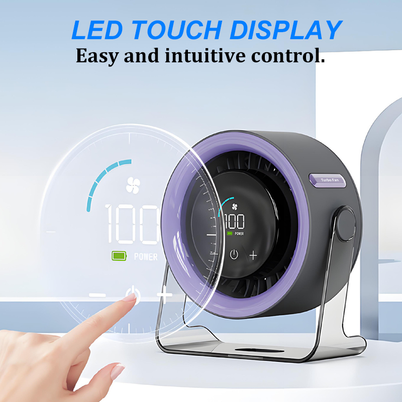 🔥100-Speed Mini Desk Fan with Digital Display