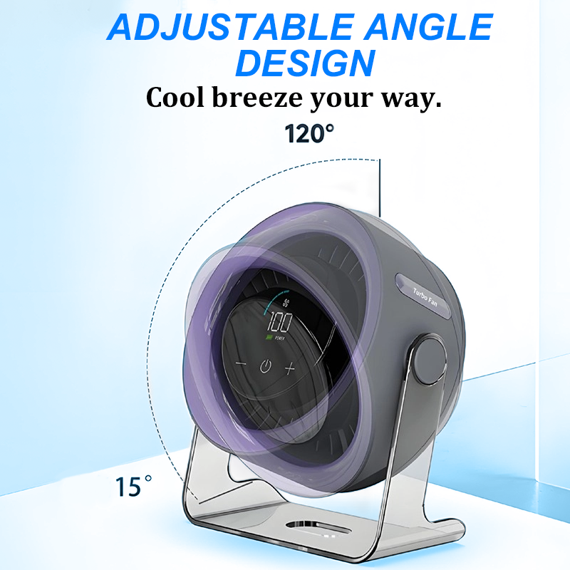 🔥100-Speed Mini Desk Fan with Digital Display