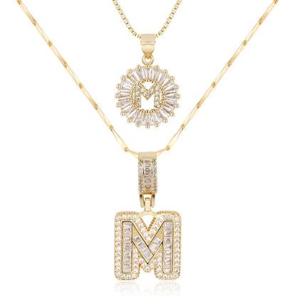 💖2 Pack - Initial Letter Pendant Necklaces