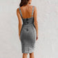 🍹🌤️Women's U-Neck Denim Bodycon Cami Dress