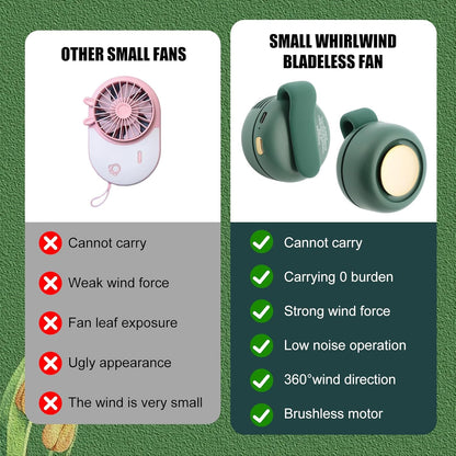 🎁Summer Big Sale-50% OFF⏳Small Whirlwind Clip Waist Neck Fan🌬️❄️
