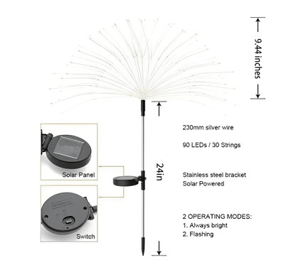 🎅🔥Waterproof Solar Garden Fireworks Lamp