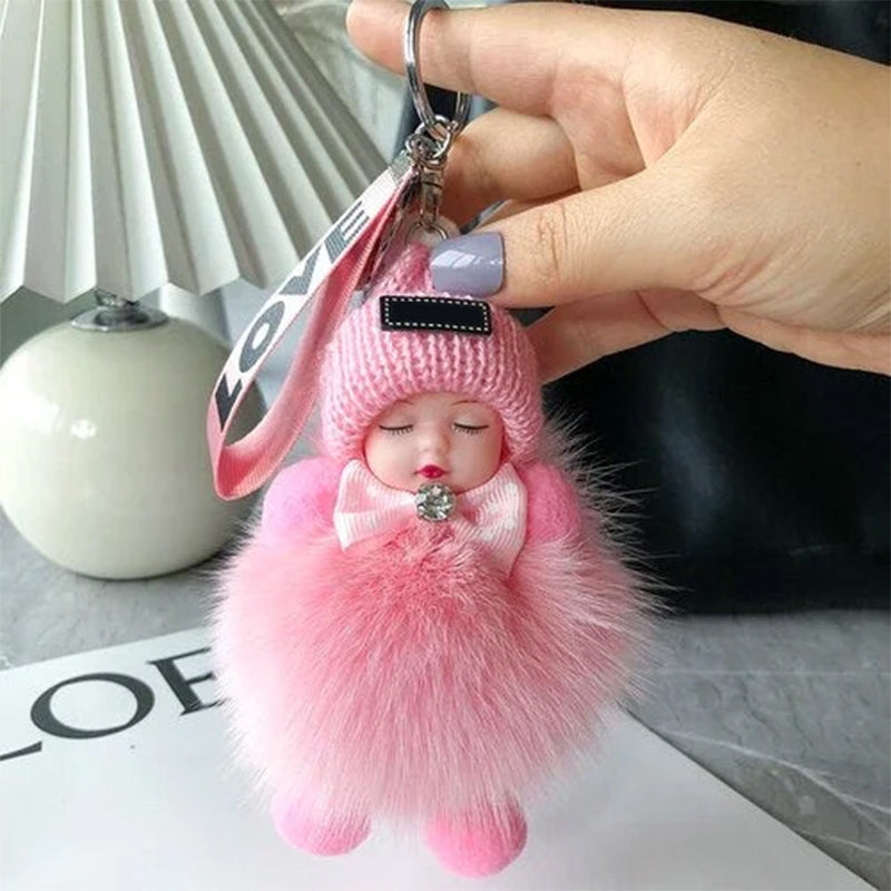 🧸 Soft Plush Doll Keychain