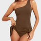 ⛱️One Shoulder Skirted One Piece Swimsuit