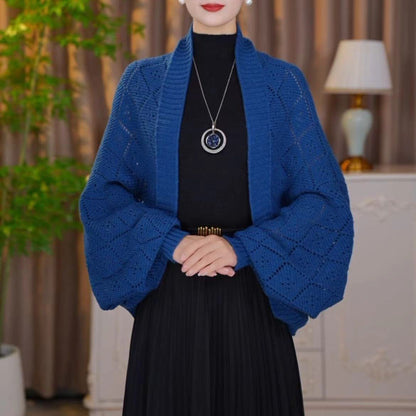 🔥Hollow Out Knitted Shawl Coat