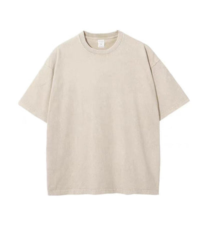 🔥Loose Vintage Solid Color Short Sleeve Top