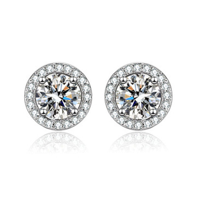 💎Moissanite Sparkle Ear Studs – Brilliant shine, hypoallergenic & perfect for daily elegance or gifting 💍