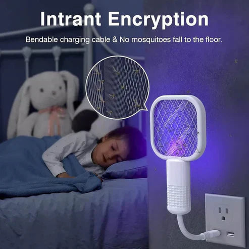 🚫🦟 HOT SALE | 2-in-1 USB Mosquito Swatter & Mosquito Trap Lamp 🦟🚫Mini USB Electric Mosquito Killer Trap