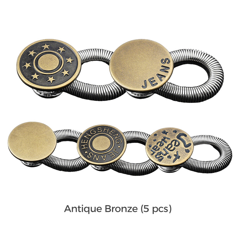 👖👖Spring-Loaded Metal Waist Extender Button for Jeans
