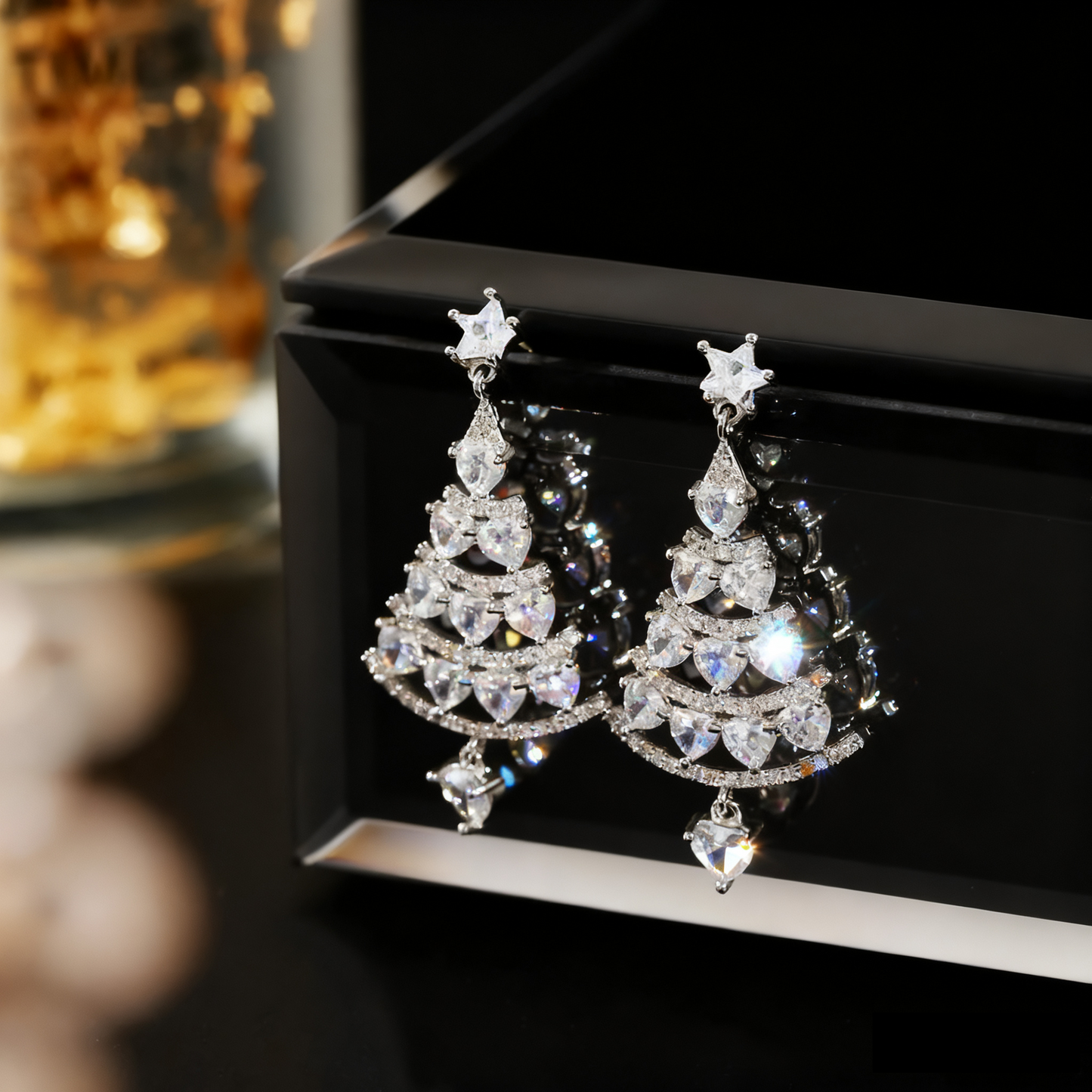 Sparkling Christmas Tree Earrings🎄✨