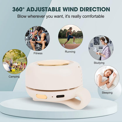 🎁Summer Big Sale-50% OFF⏳Small Whirlwind Clip Waist Neck Fan🌬️❄️