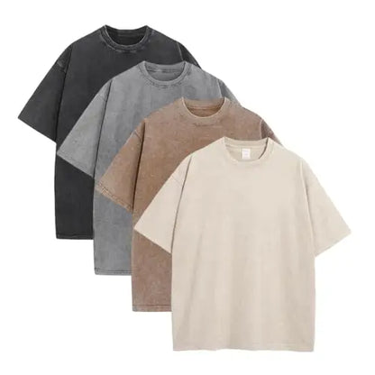 🔥Loose Vintage Solid Color Short Sleeve Top