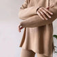 V-Neck Casual Slit Knitted Two-Piece Set