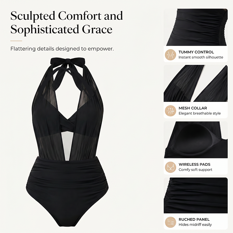 ⏳Time-Limited Special⏰Women's Tummy Control Halter Swimsuit