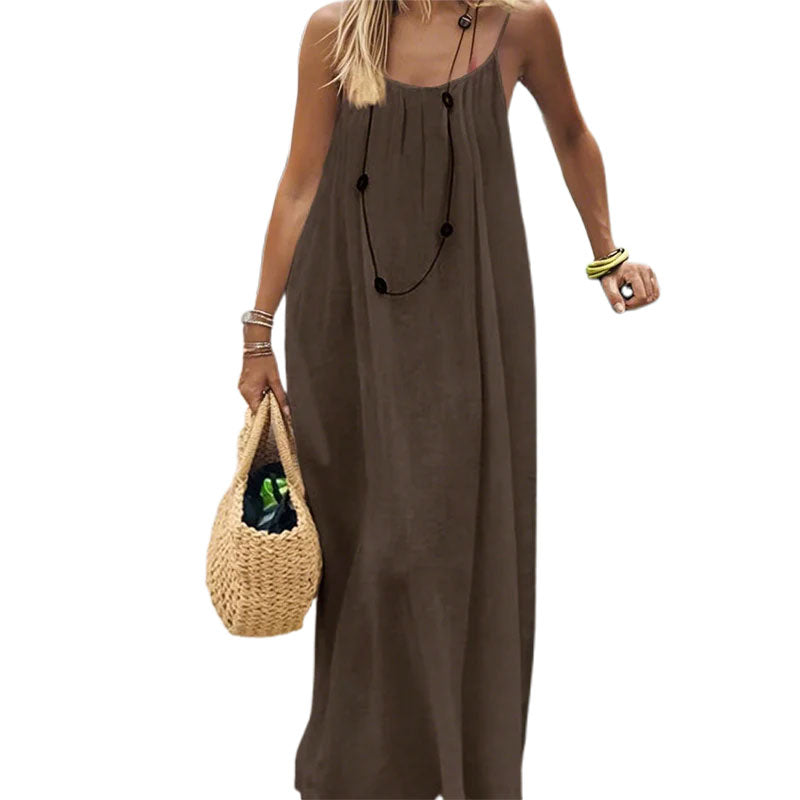 🏖️💕20K+ SOLD!⚡Women's Casual Backless Spaghetti Strap Maxi Dress🌟🌊