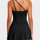 ⛱️One Shoulder Skirted One Piece Swimsuit