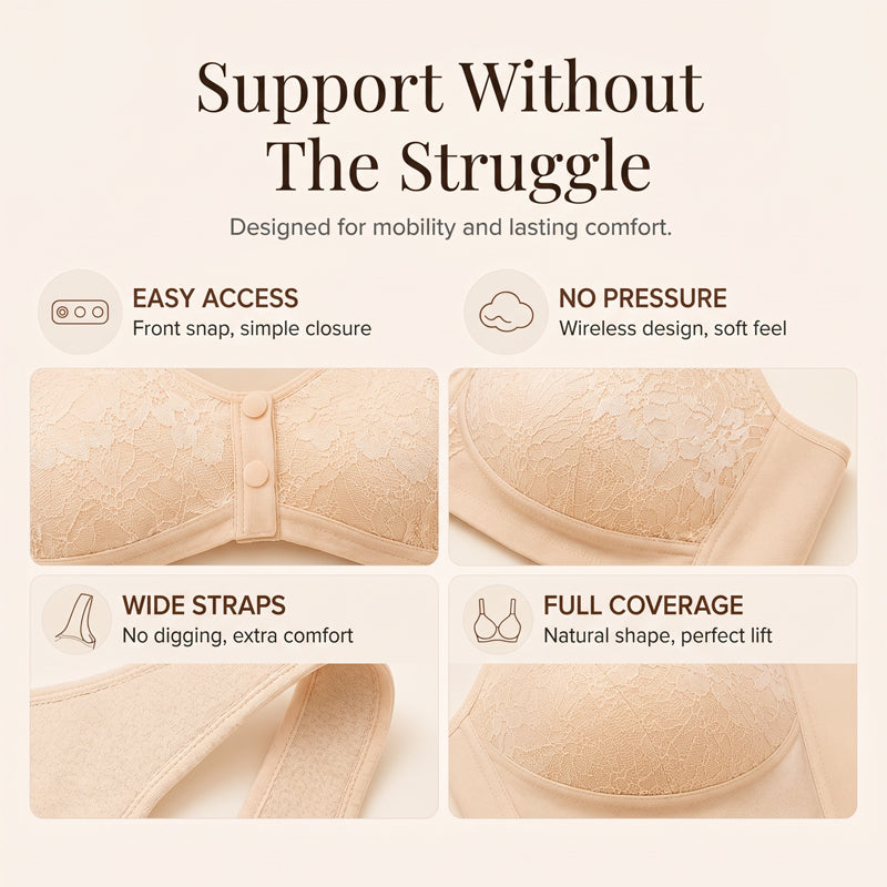 📢📢BIG SALE !!⏰Comfortable Wireless Shaping Front-Fasten Bra