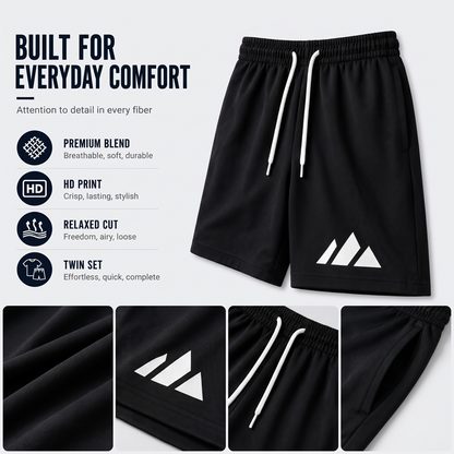 Men's Short Sleeve T-Shirt & Drawstring Shorts Set