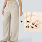 Lightweight Linen Pants Solid Color Drawstring Casual Pants - Breathable & Skin-Friendly