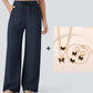 Lightweight Linen Pants Solid Color Drawstring Casual Pants - Breathable & Skin-Friendly