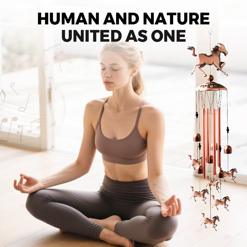 Pure Hand-made Copper Horse Wind Chimes