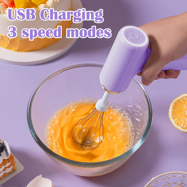 🍳 Embrace Cord-Free Cooking Freedom✨ Cordless Handheld Electric Mixer - For Effortless, Mess-Free Mixing Anytime, Anywhere! 🎉