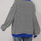 Women's Oversized Striped Long Sleeve Pullover