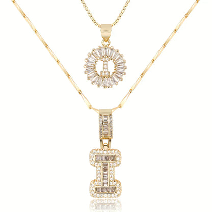 💖2 Pack - Initial Letter Pendant Necklaces
