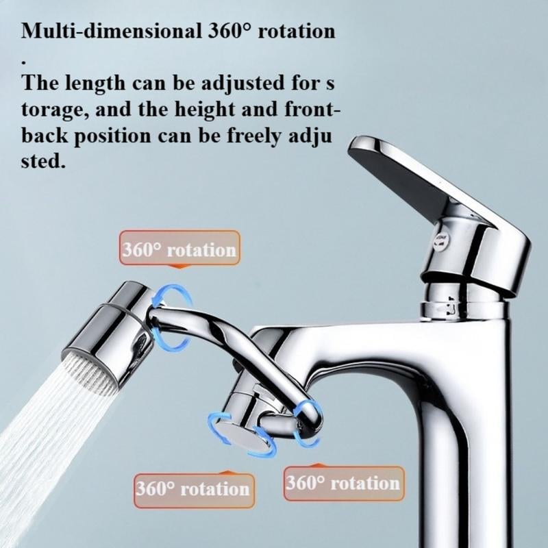 🚰 Upgrade Your Washing Routine✨ TTZZ 1440° Rotatable Faucet Aerator Extension - For Effortless, All-Angle Control!