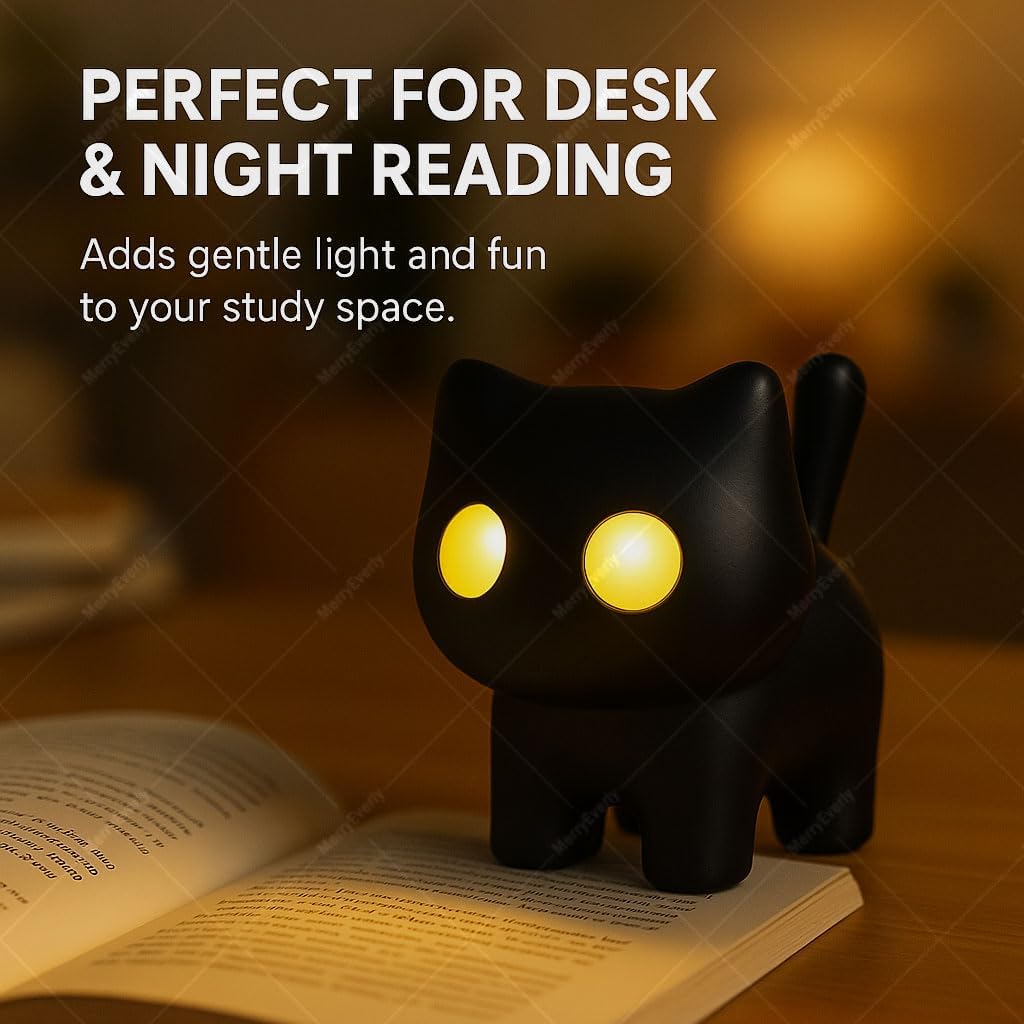 🌙 🌟Black Cat Night Light Keychain