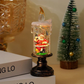 Battery Operated Lighted Christmas Snow Globe Candle