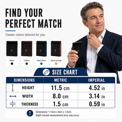 RFID-Blocking Leather and Carbon Fiber Credit Card Holder