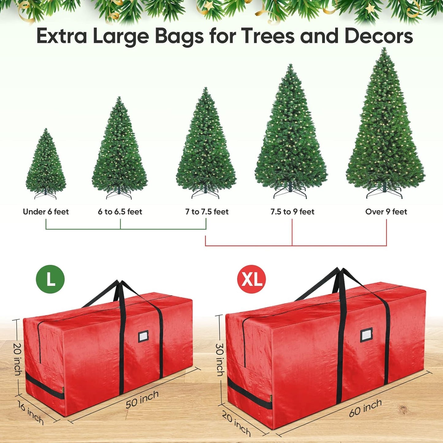 🎅 Christmas Tree Durable Waterproof Storage Bag – Easy to Carry, Protects from Dust & Moisture 🎁