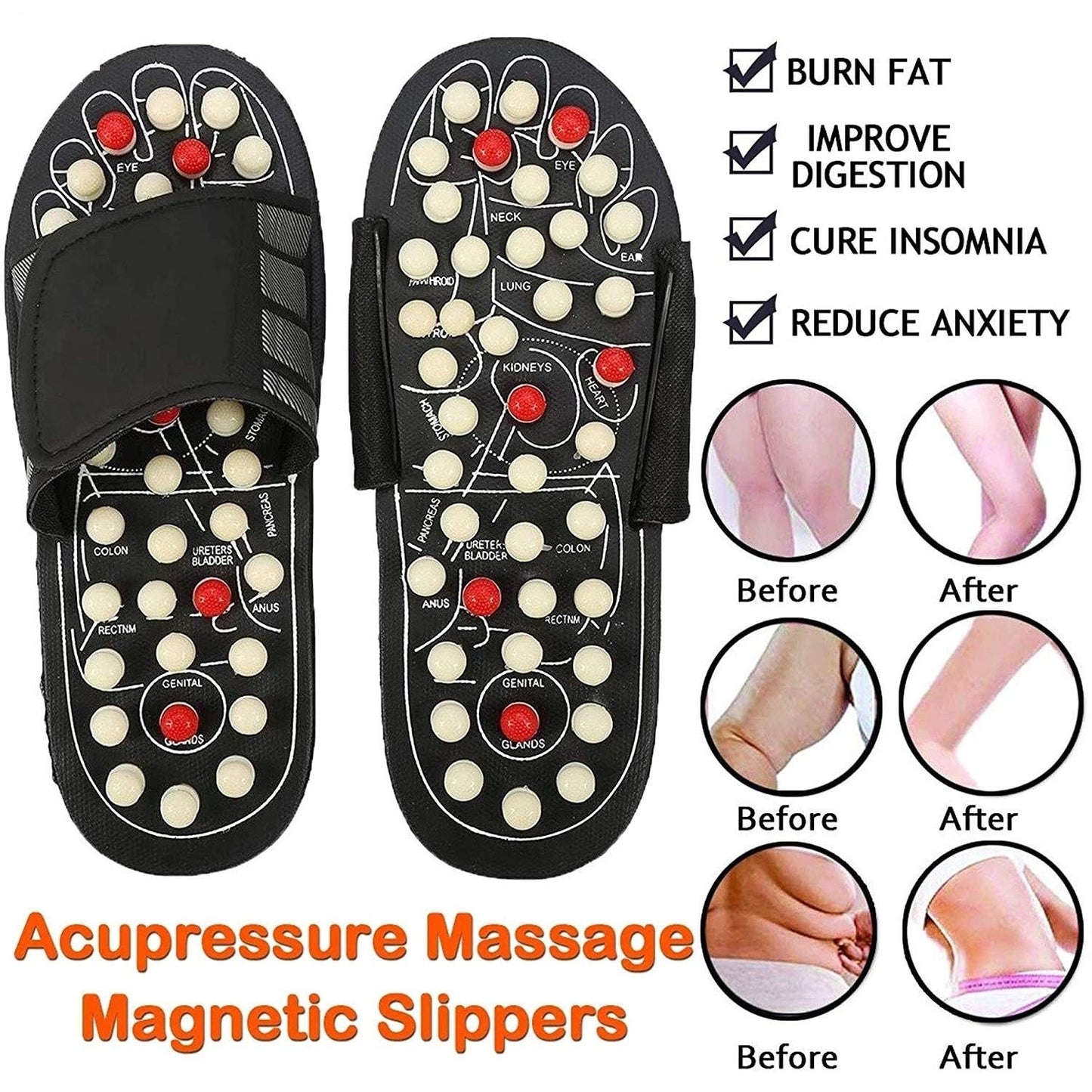 Acupressure and Magnetic Therapy Slippers 🔥