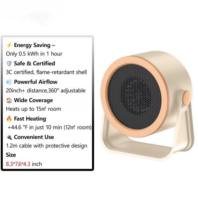 ♨️❄️Portable Instant-Heat Heater – Outdoor & Desktop Mini Radiator