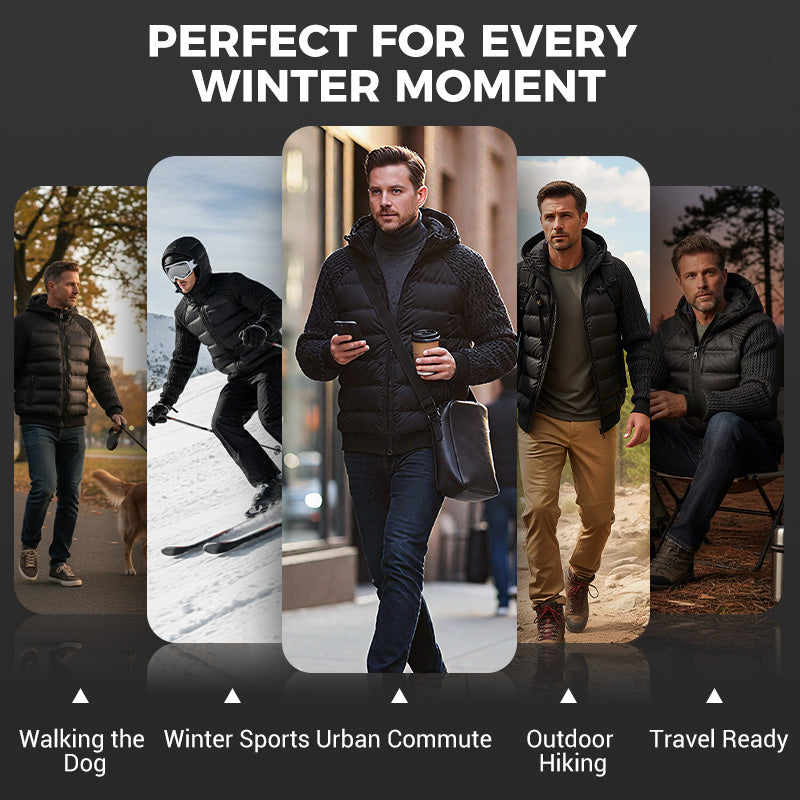 Men's Windproof Padded & Hooded Jacket