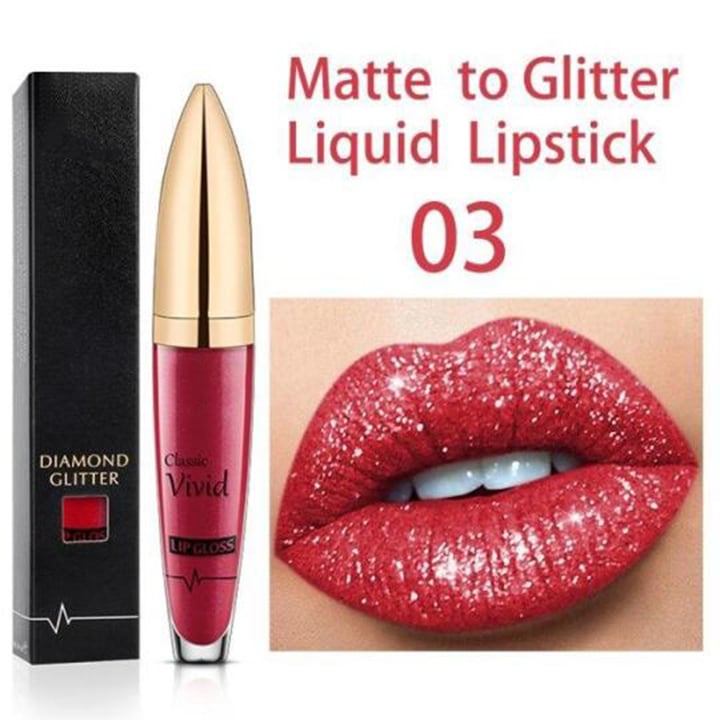 Flash Sale：Buy 1 Get 1 Free!⚡Diamond Lip Gloss Matte To Glitter Liquid Lipstick Waterproof