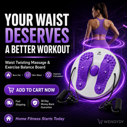 ✨ Waist Twisting Massage & Exercise Balance Board – Burn Fat, Slim Waist & Improve Circulation at Home