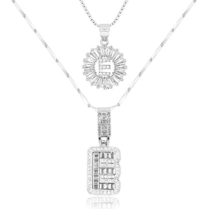 💖2 Pack - Initial Letter Pendant Necklaces