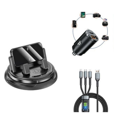 📱2-in-1 Car Phone Holder + Parking Number Plate – 360° rotation, fits heavy-duty cases. 🚗