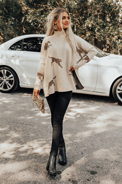 💕Casual Retro Tiger And Leopard Print Long-sleeved Top